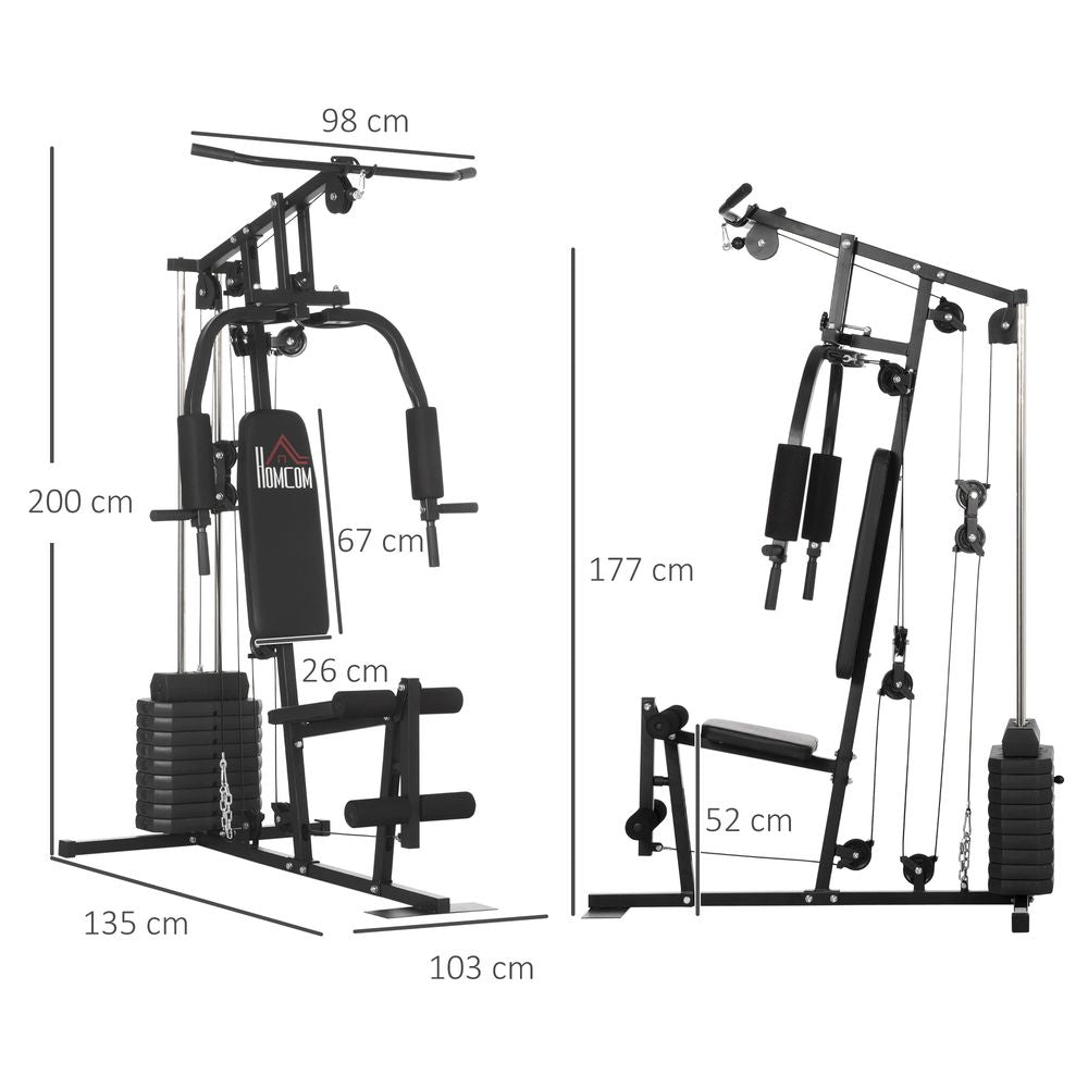 Multifunction Home Gym Machine with 45kg Weights for Full Body Workout