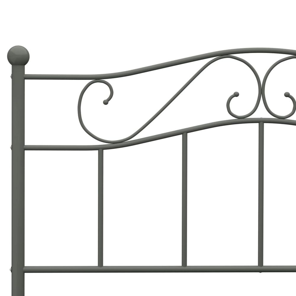 Bed Frame Grey Metal 120x200 cm