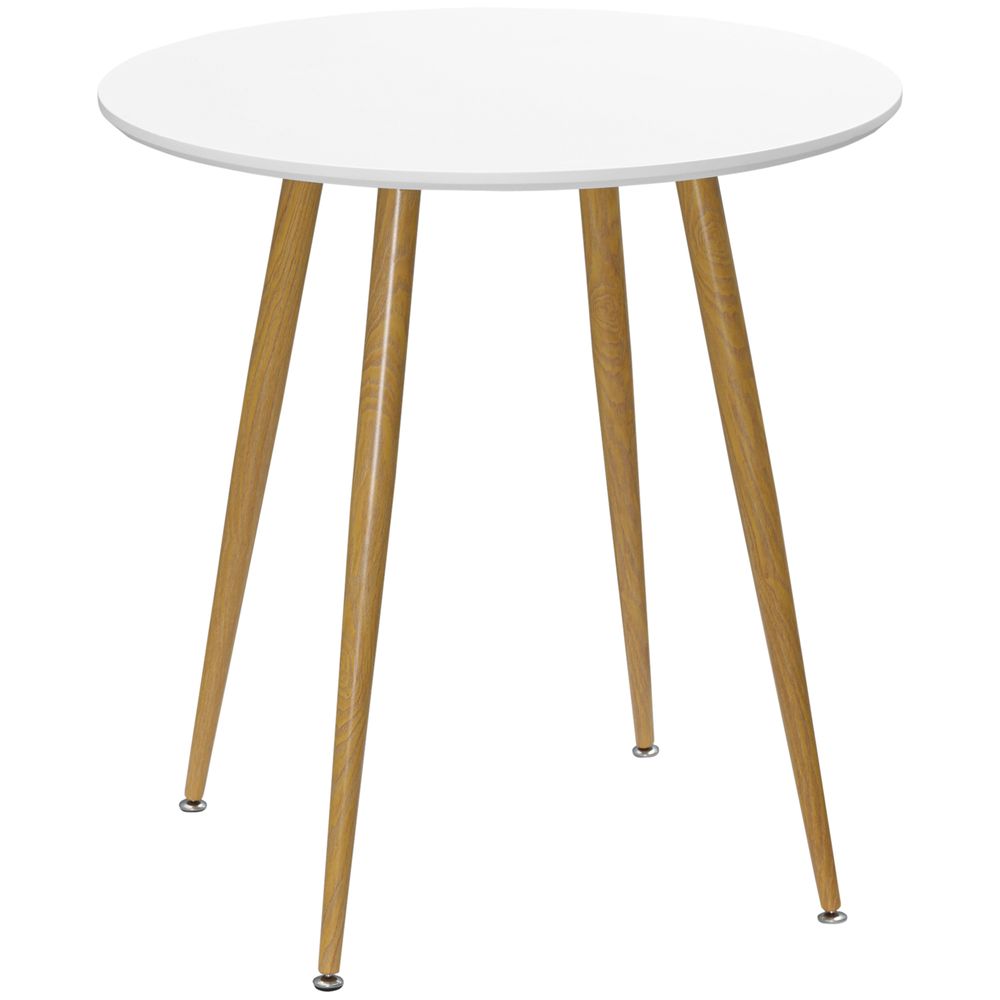 Round Dining Table  Matte Top Metal legs, Kitchen Table for 2 People