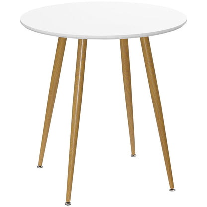 Round Dining Table  Matte Top Metal legs, Kitchen Table for 2 People