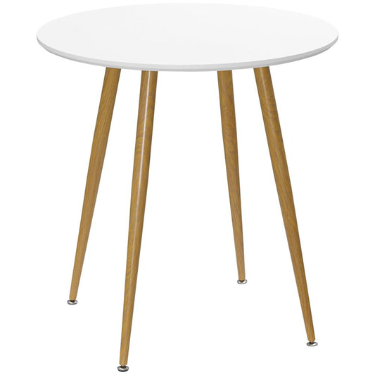 Round Dining Table  Matte Top Metal legs, Kitchen Table for 2 People