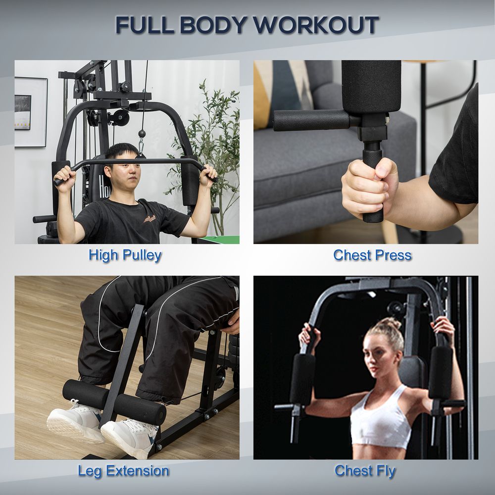 Multifunction Home Gym Machine with 45kg Weights for Full Body Workout