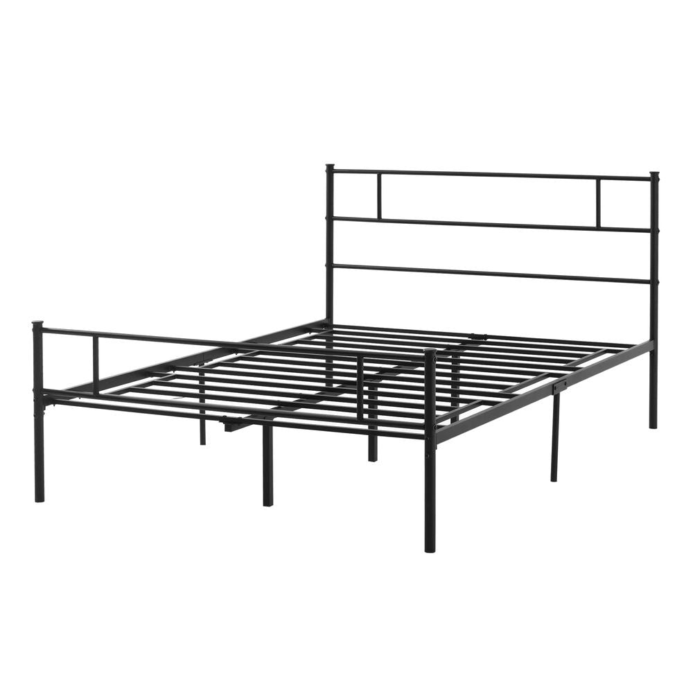 Double Metal Bed Frame w/ Headboard & Footboard, Underbed Storage Space