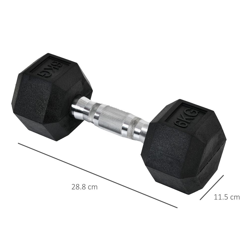 Hexagonal Dumbbells Kit Weight Lifting Exercise for Home Fitness 2x6kg