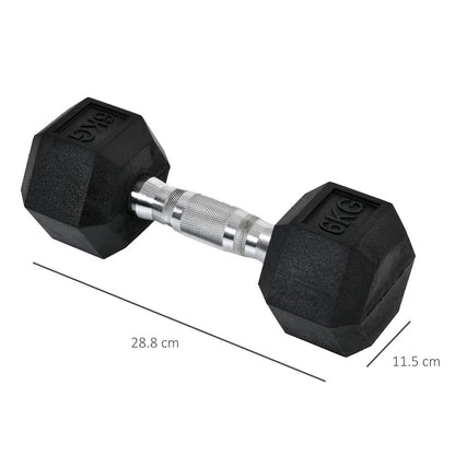 Hexagonal Dumbbells Kit Weight Lifting Exercise for Home Fitness 2x6kg