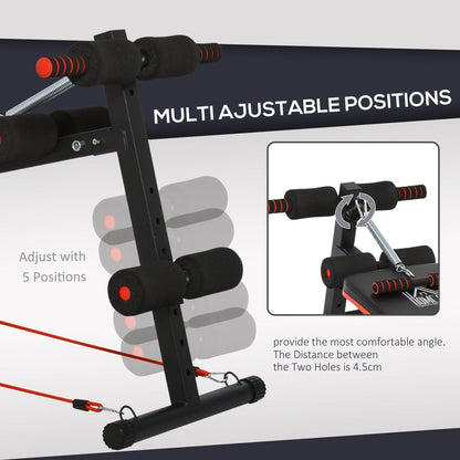 Foldable Sit Up Bench Core Workout for Home Gym Black