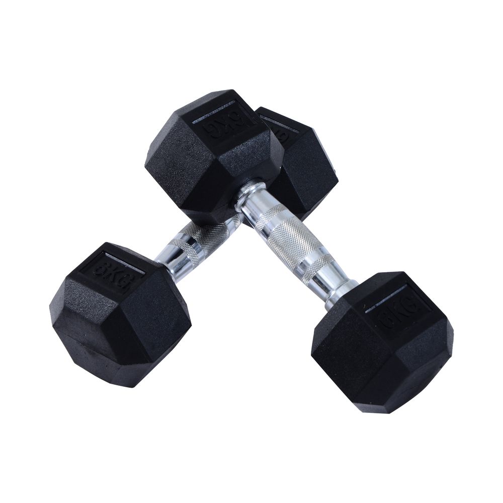 Hexagonal Dumbbells Kit Weight Lifting Exercise for Home Fitness 2x6kg