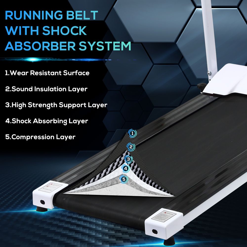 1-10Km/h Folding Treadmill Home Running Fitness Machine Safety Stopper