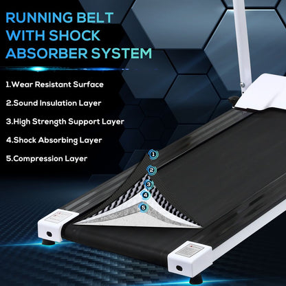 1-10Km/h Folding Treadmill Home Running Fitness Machine Safety Stopper