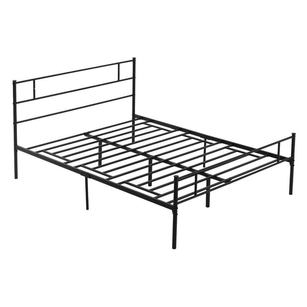 King Metal Bed Frame w/ Headboard and Footboard