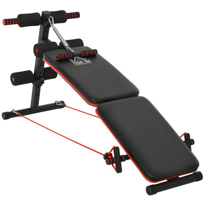 Foldable Sit Up Bench Core Workout for Home Gym Black