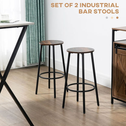 Bar Stools Set of 2 Counter Height Bar Stools for Dining Room Kitchen