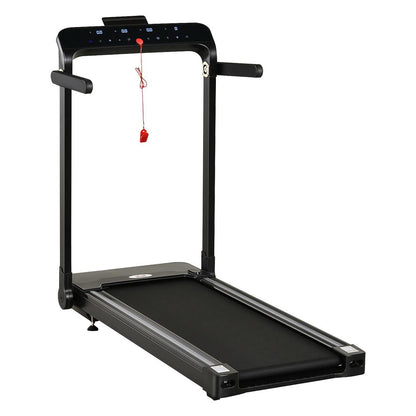 1.85HP Foldable Electric Treadmill Fitness Safety Lock LED screen-Black